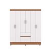 Cl&oacute;set Vekkahome Americano 6 Puertas 2 Cajones Blanco
