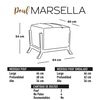 Pouf Latam Home Marsella Lino Blanco