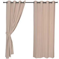 Set Cortinas 4 Piezas SunOut Argolla Beige 140 x 220 Cm