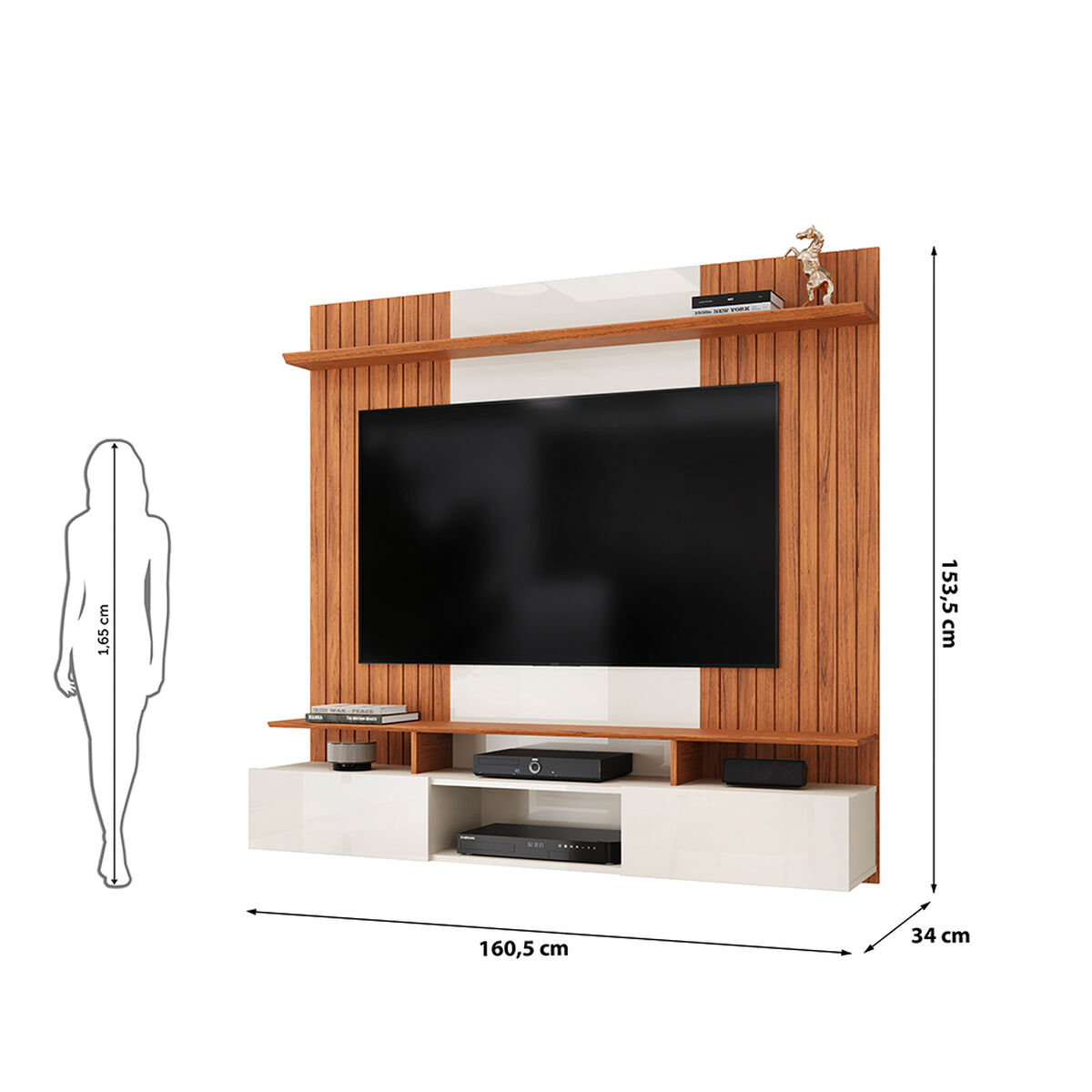 Panel TV Vekkahome Bento 60" Pulgadas Caf&eacute;