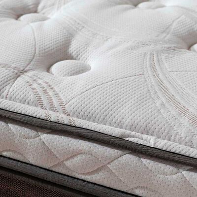 Imagen 2 del producto Cama Europea Rosen 2 Plazas Ergo T + Respaldo + 2 Veladores Ferrera + Cómoda Baker