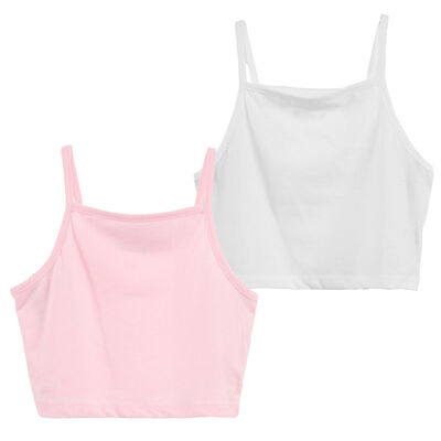 Pack 2 Polera Corta de Algodón Niña Mila