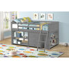 Cama Alta Casanova 1 Plaza Espresso Filadelphia + Cajonera + 2 Repiseros Gris