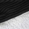 Frazada Flannel Acanalada Sherpa Zibel King Liso Negro