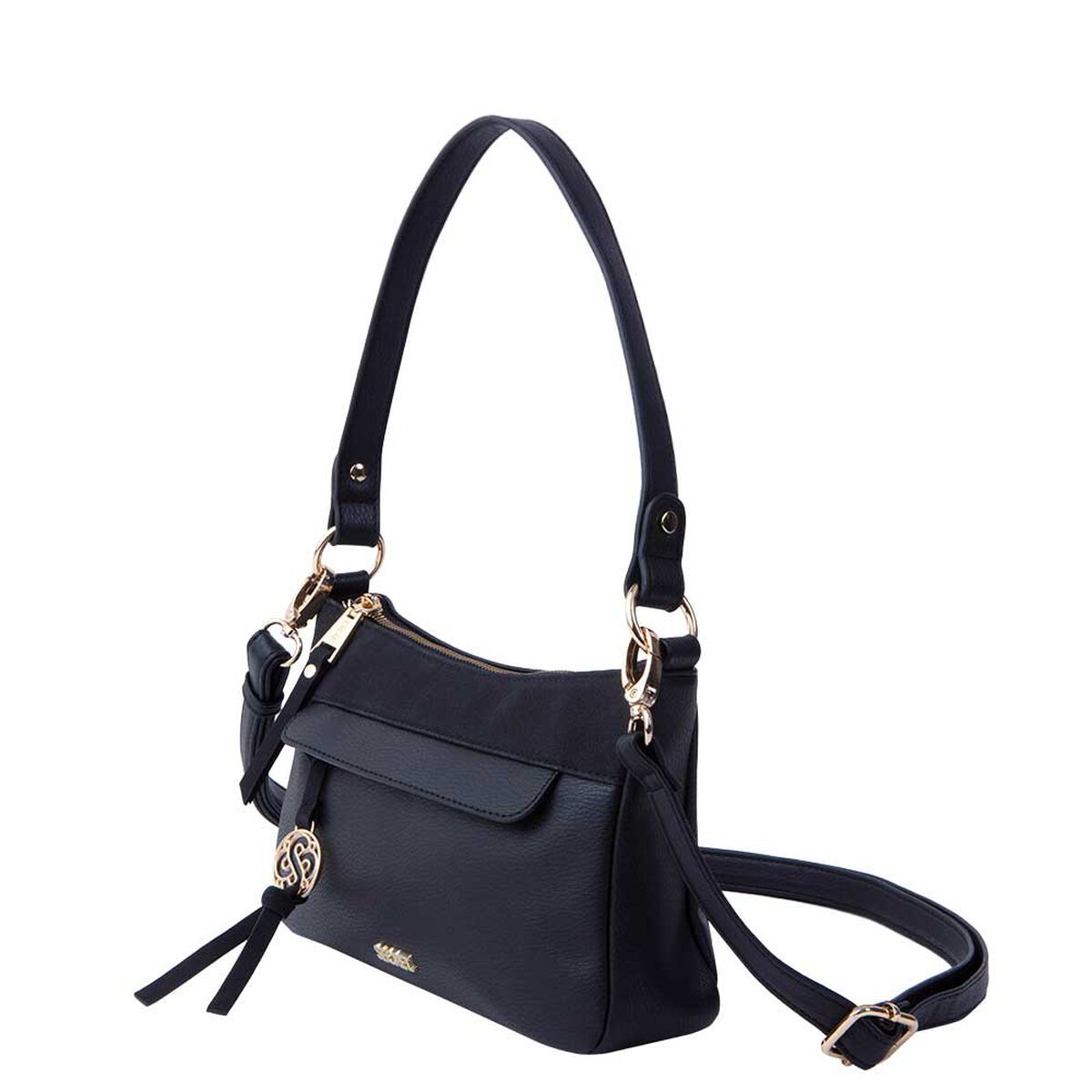 Cartera Bandolera Negra Lourdes Secret