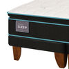 Cama Europea CIC Green Infinity 2 Plazas + 1 Respaldo Villarrica Gris
