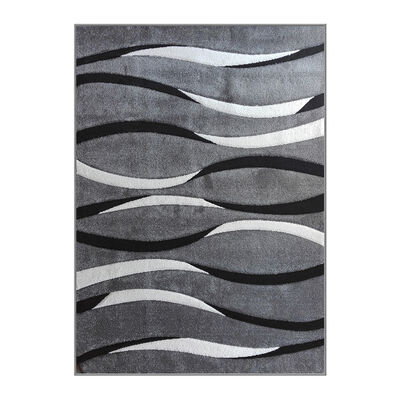 Alfombra Frize Carved D6 80X120 Cm Gris