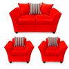Juego de Living Elegant Detail Minesota Sof&aacute; 2 Cuerpos + Dos Sillones 1 Cuerpo Rojo