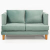 Juego de Living Barra Design Larisa Sofá 2 Cuerpos + Dos Sillones 1 Cuerpo Verde Claro