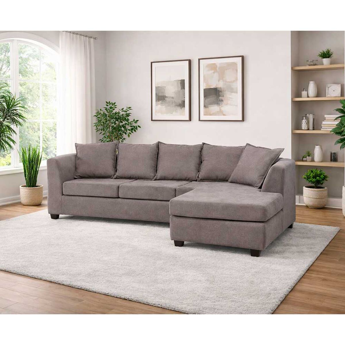 Seccional Kea Lara 3 Cuerpos  Gris Oscuro