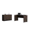Combo Escritorio + Gabinete 2 Puertas TuHome Home Office Negro Soft-Co&ntilde;ac