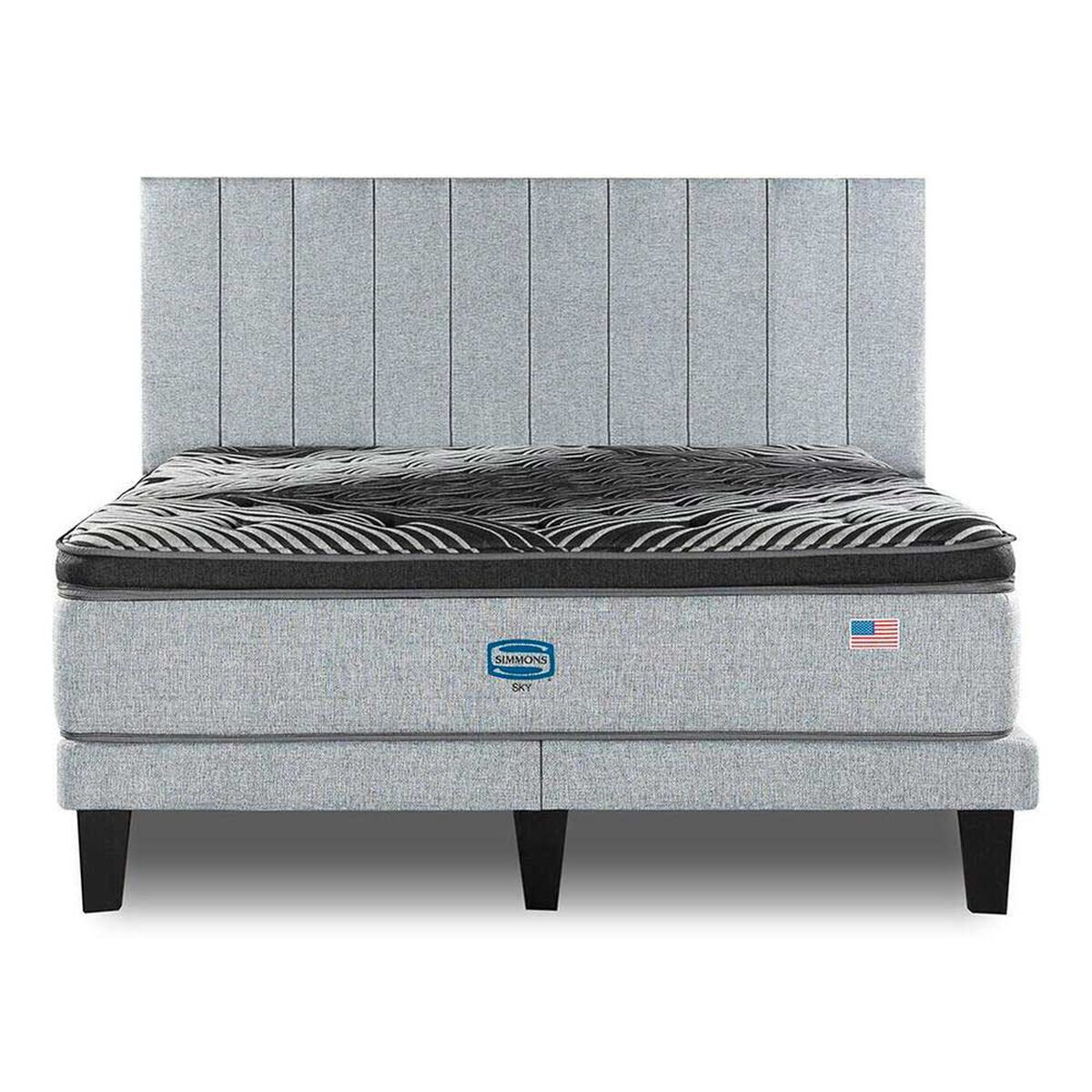 Cama Europea Simmons 2 Plazas Sky