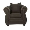 Juego de Living Black Factory Emili Sofá 3 Cuerpos + Dos Sillones 1 Cuerpo Café
