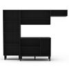 Mueble de Cocina Vekkahome Madri 1 Cajón 9 Puertas Café