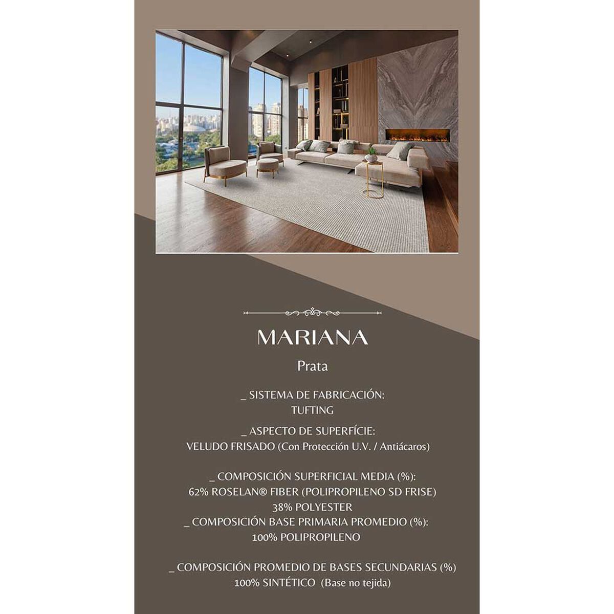 Alfombra Decocasa Mariana Prata 150 x 200 cm Plata