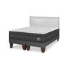 Cama Europea CIC Base Dividida 2 Plazas Lux + Respaldo Miro Alpino
