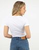 Polera Crop Con Estampado Manga Corta Mujer Icono