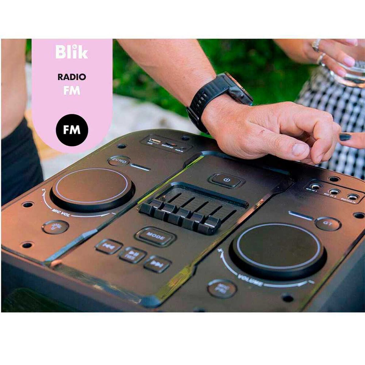 Parlante Bluetooth Blik Light Up 700 Negro