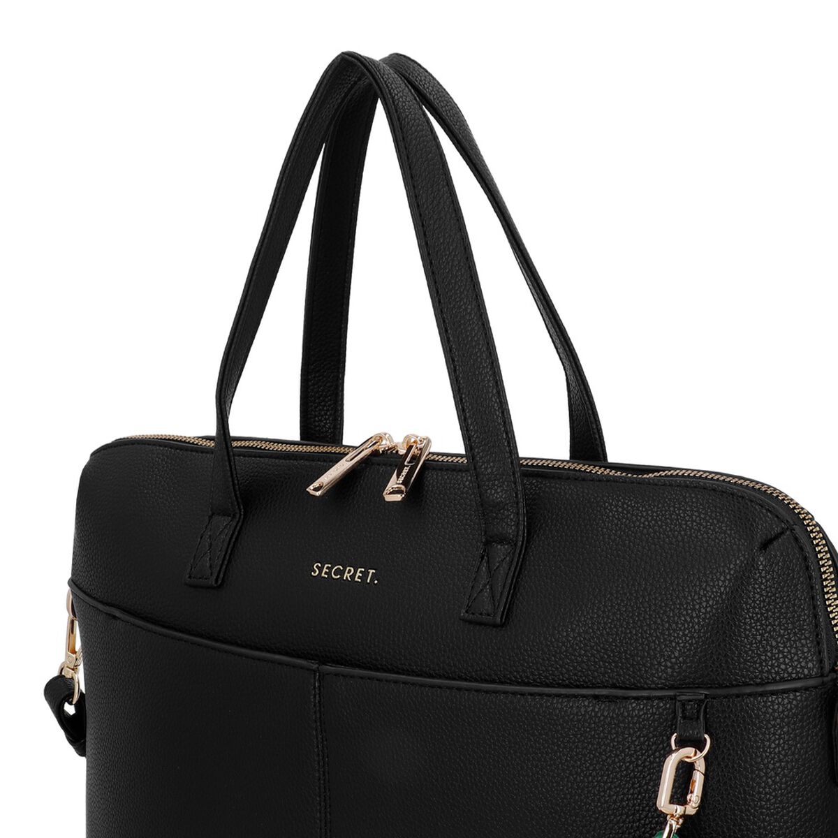 Cartera de Mujer Porta Laptop 14" Secret Aruba SC7 Grande Negro