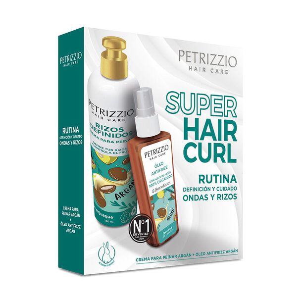 Set Crema para Peinar Rizos + óleo anti frizz Petrizzio