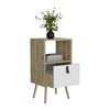 Velador TuHome Huna 1 Cajón Macadamia