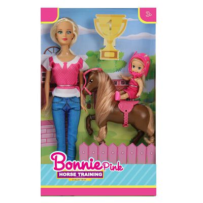 Imagen 2 del producto Muñeca de 11.5 Pulgadas con Entrenamiento de Caballos Bonnie Pink