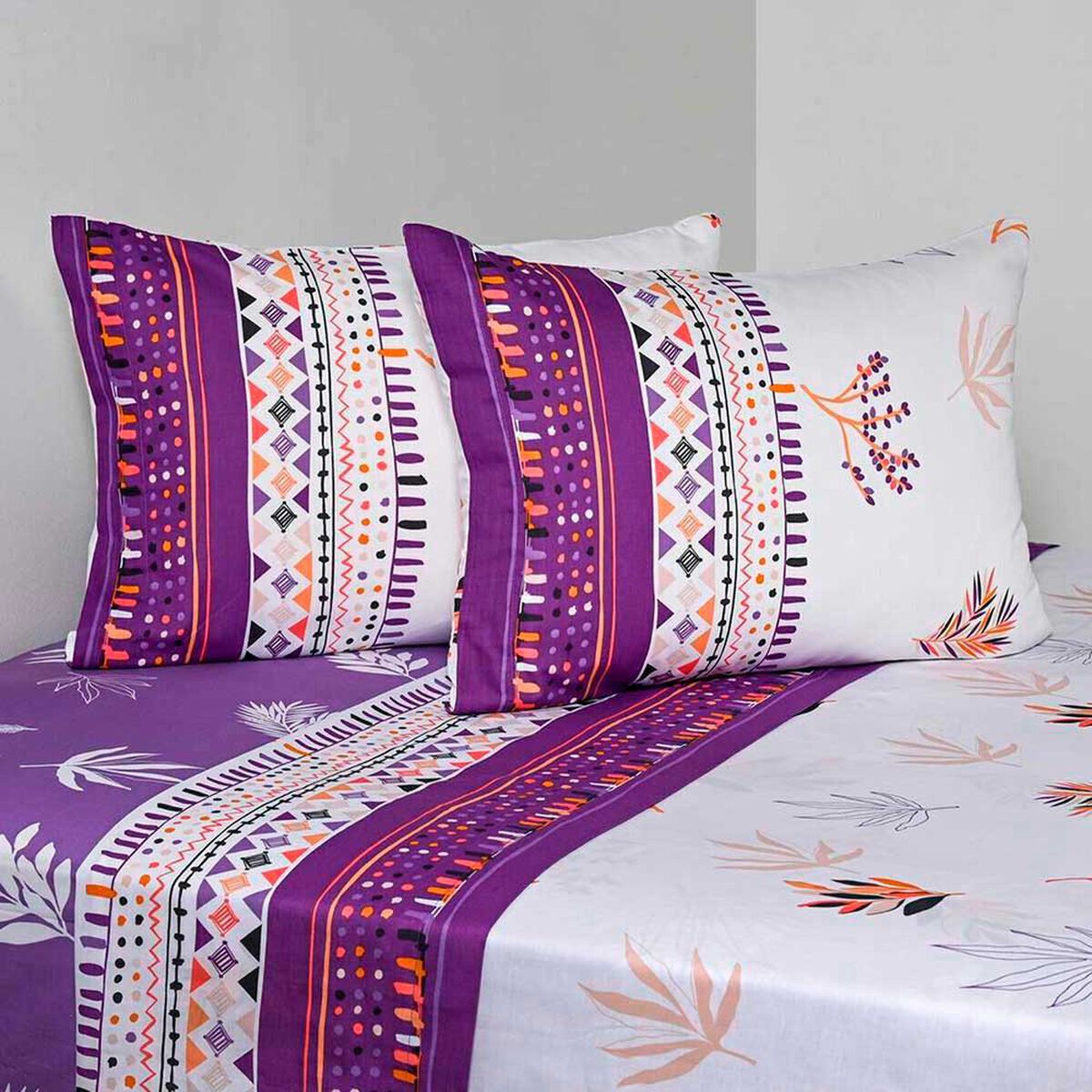 Juego de S&aacute;banas Estampado American Family 144 Hilos King Lavander