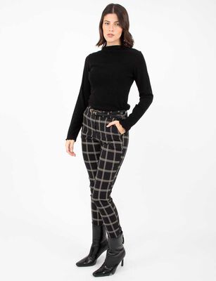 Imagen 2 del producto Pantalón Skinny Mujer Zibel Beige, Color-1, Negro