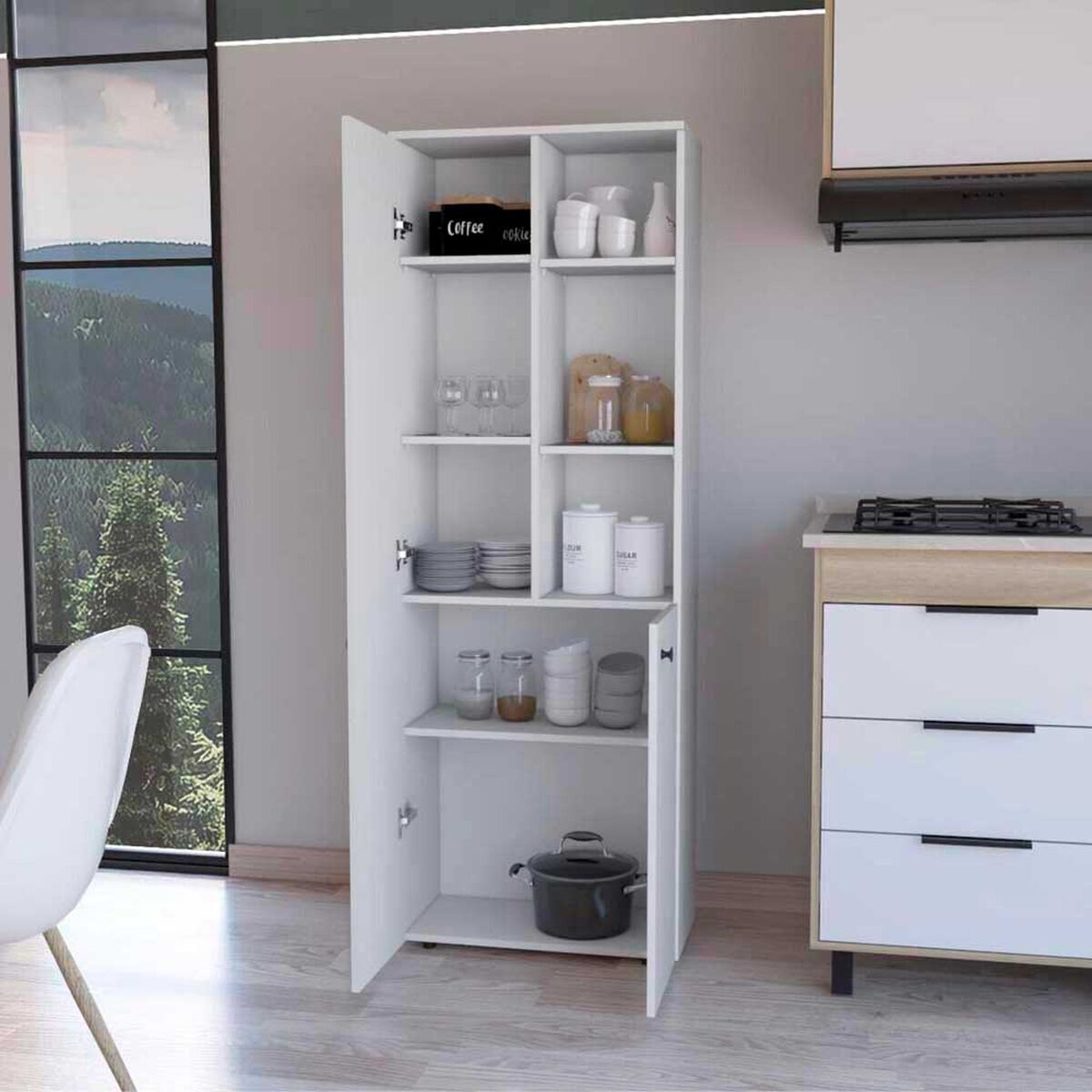 Isla de Cocina TuHome Konik 2 Puertas Blanco