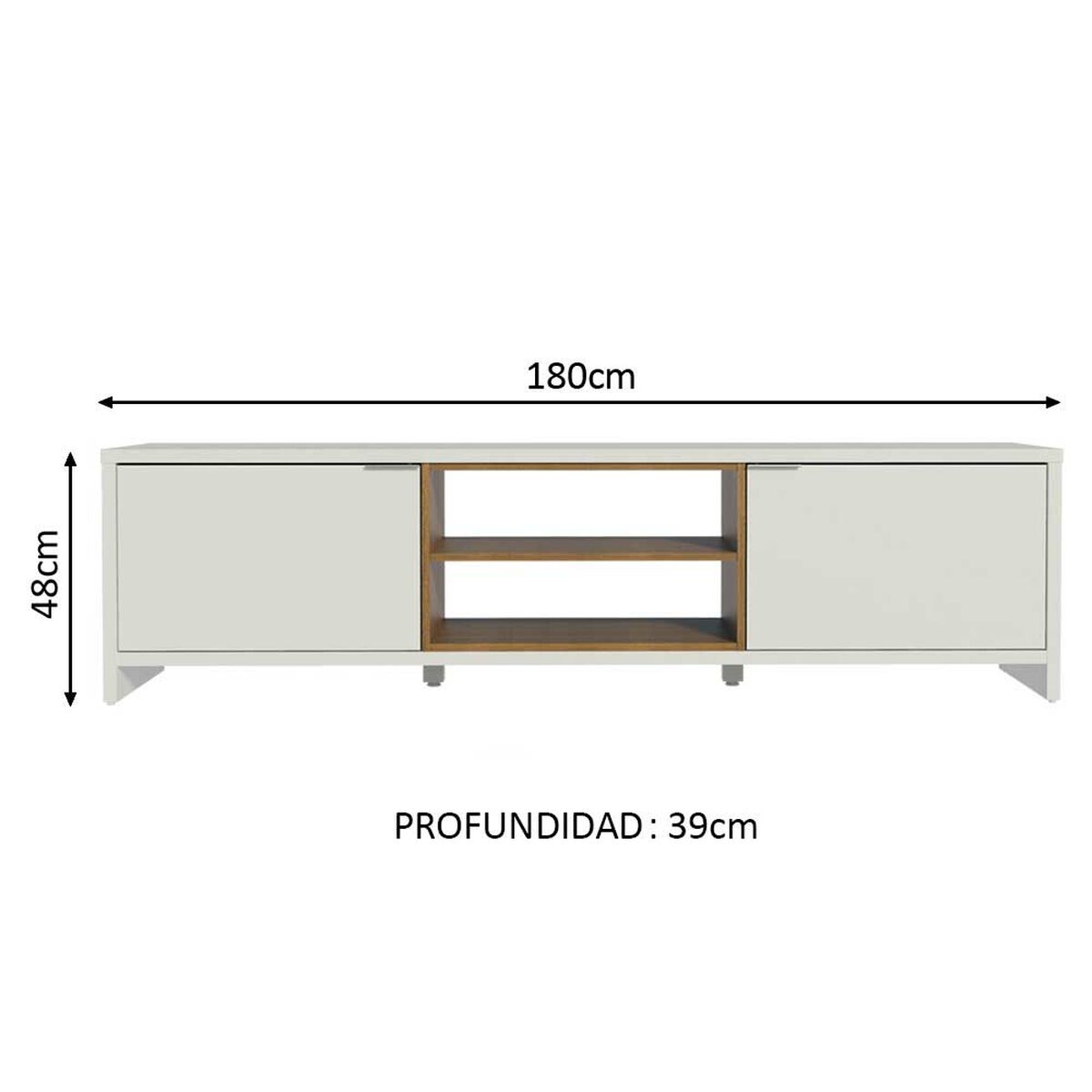 Rack TV Mobilo Metz Blanco Hasta 75"