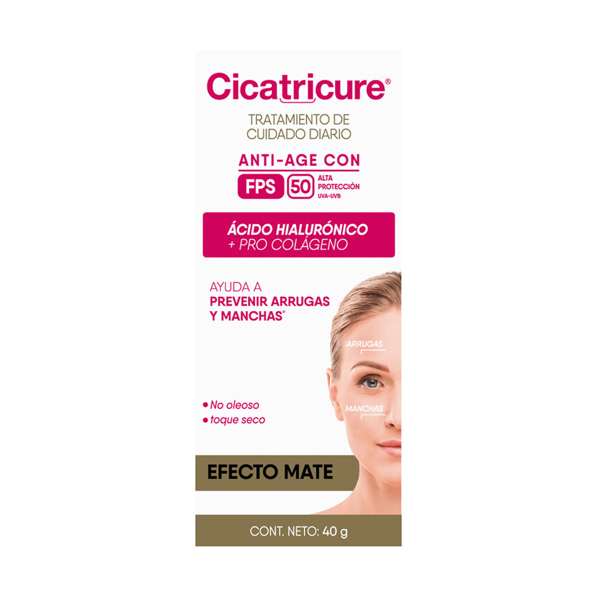 Cicatricure Crema Antiedad FPS 50 Efecto Mate 40 gr