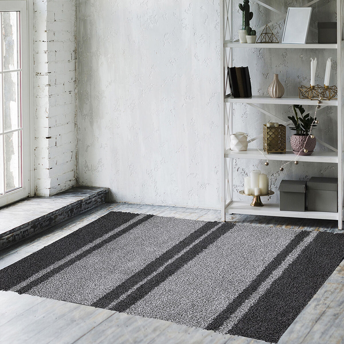 Alfombra Mashini Shaggy 1.8k Studio Reno 150 x 200 cm