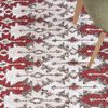 Alfombra Dib Kaleb 50 x 90 cm Rojo