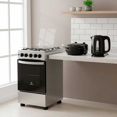 Combo Cocina a Gas Mademsa FM4ES 4 Quemadores + Horno para Pizza Kioto Osaka + Hervidor Eléctrico Kioto Tottori 1,7 L