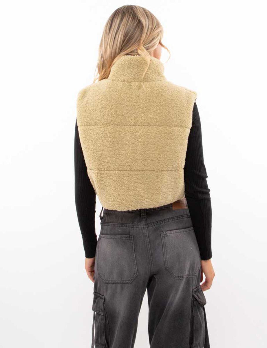 Parka Crop Reversible Chiporro Sin Mangas Mujer Icono