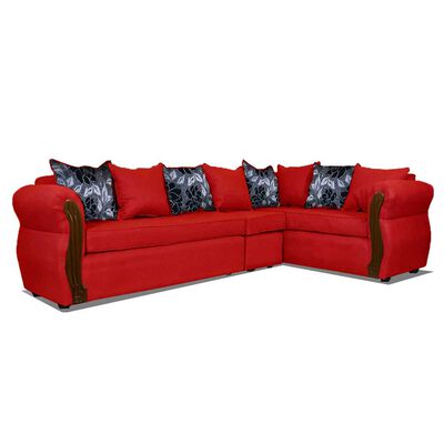 Sofá Seccional Modular Elegant Detail Girona 7 Cuerpos Rojo
