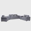 Juegos de Living Mons Sicilia Sof&aacute; 3 Cuerpos + Sof&aacute; 2 Cuerpos + Sill&oacute;n 1 Cuerpo Gris