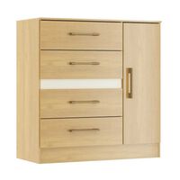 Cómoda Exit 41RO 4 Cajones 1 Puerta Roble