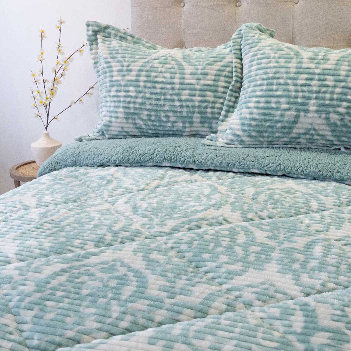 Cubrecama Doral Super King Cotelon Estampado Dise&ntilde;o 4