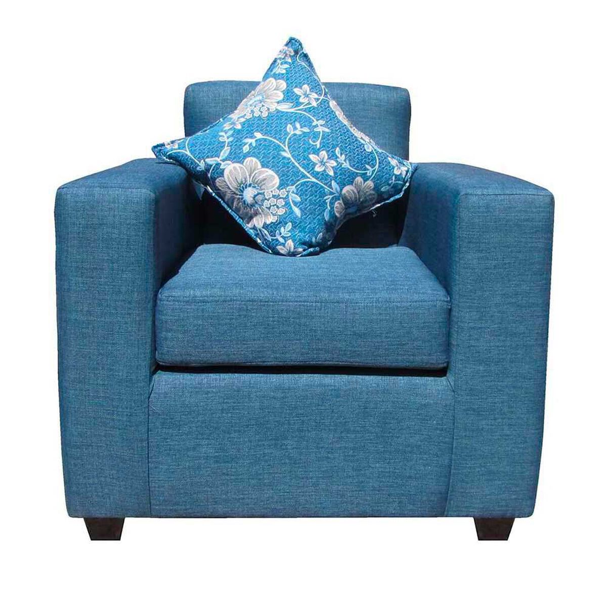 Juego de Living Almore Paris Sof&aacute; 3 Cuerpos + Dos Sillones 1 Cuerpo Azul