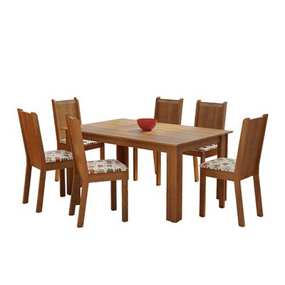 Juego de Comedor Exit Patagua 6 Sillas Café