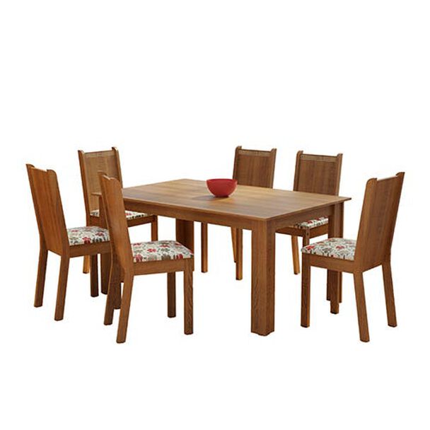 Juego de Comedor Exit Patagua 6 Sillas Café