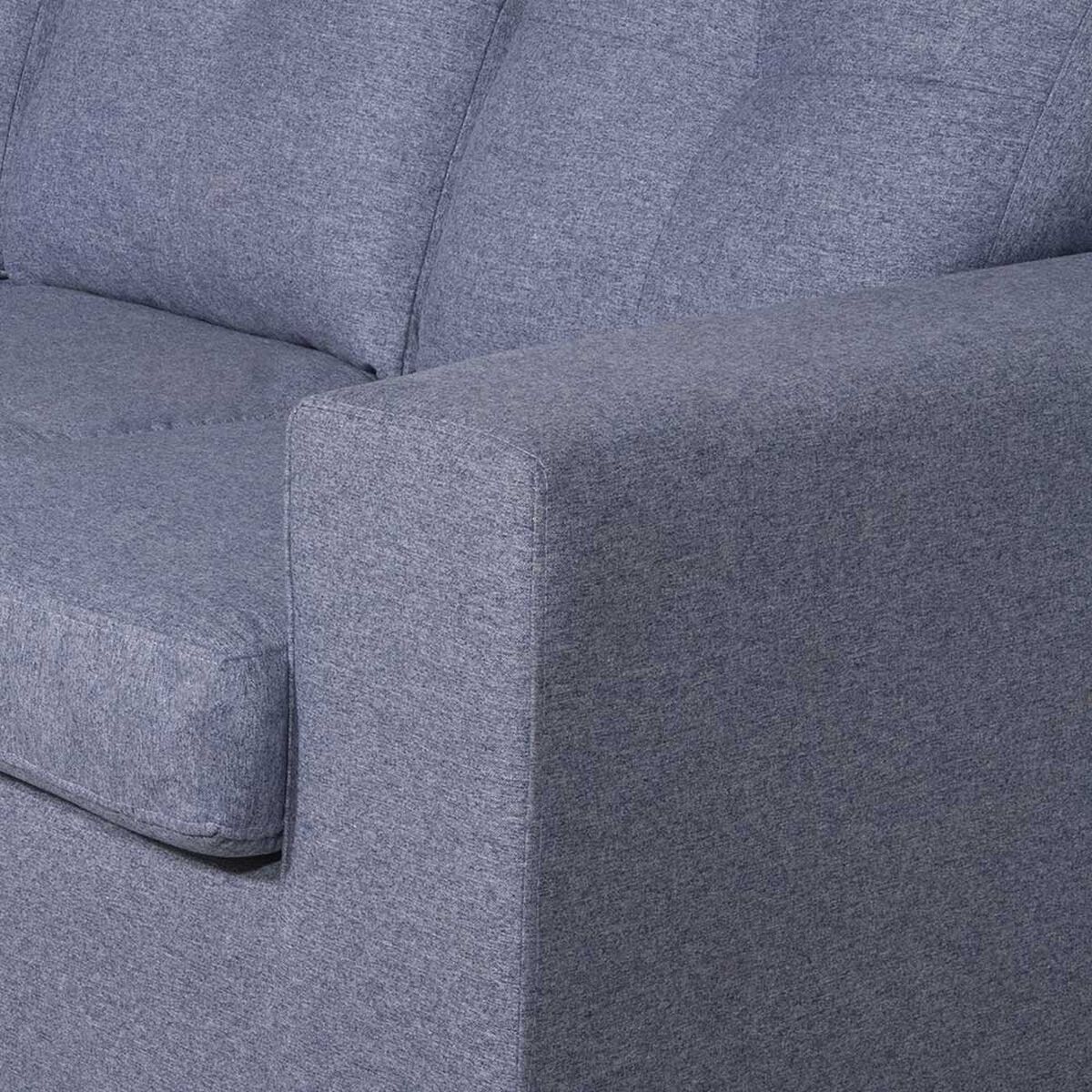 Sof&aacute; Black Factory Oxford 3 Cuerpos Azul Piedra