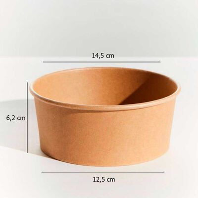 Imagen 2 del producto Envase Bowl con tapa Pet De Gaune 750 ML 50 Unidades