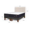 Cama Europea CIC Base Dividida 2 Plazas Grand Premium + Respaldo Ebro
