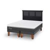 Cama Europea CIC Base Dividida 2 Plazas Ortopedic Advance + Respaldo Torino Negro