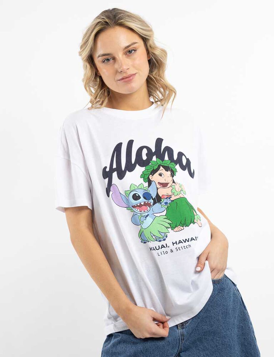 Polera Oversize Manga Corta Mujer Licencias
