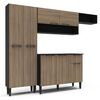 Mueble de Cocina Vekkahome Madri 1 Cajón 9 Puertas Café