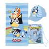 Toalla de Playa Infantil + Jockey Bluey Familia 70 x 140 cm