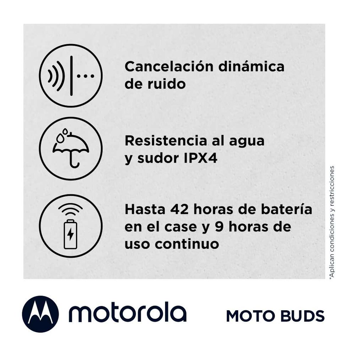Audífonos Bluetooth In Ear Motorola Moto Buds Azul